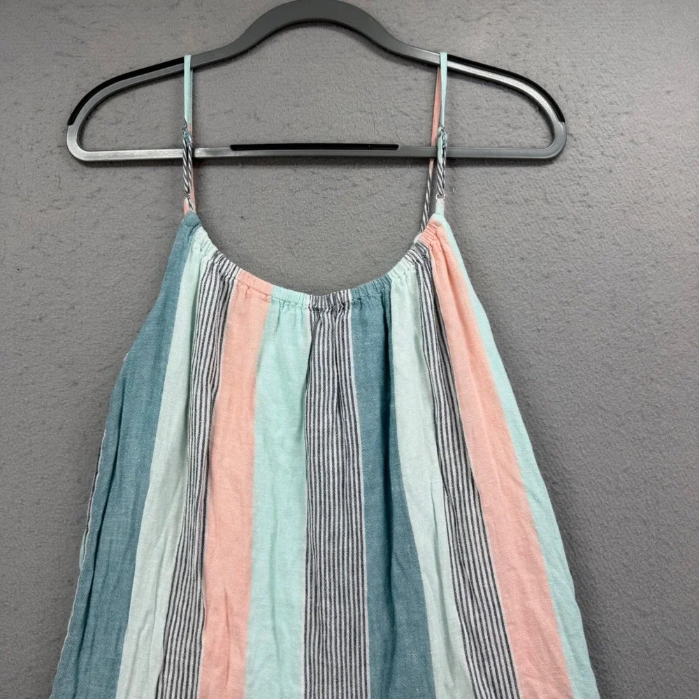 Rails Adora Dress Womens Medium Pastel Blue Peach Highland Stripe Coastal Boho - Picture 6 of 12